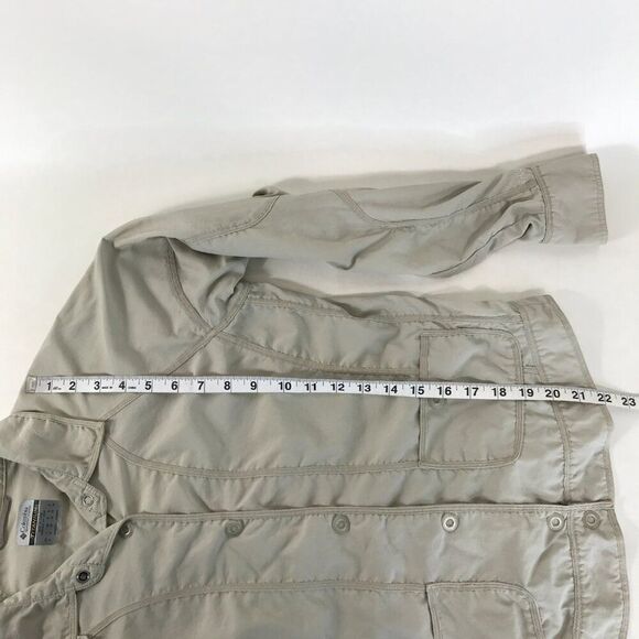 Columbia Titanium Omni-Dry Shirt Jacket Women's Small Beige Lightweight Outdoor - Picture 9 of 11